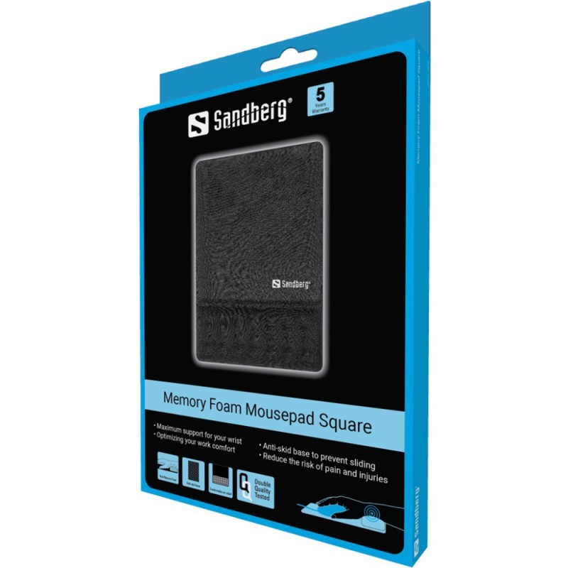 Килимок для мишки Sandberg Memory Foam Mousepad 250х180х2,5мм