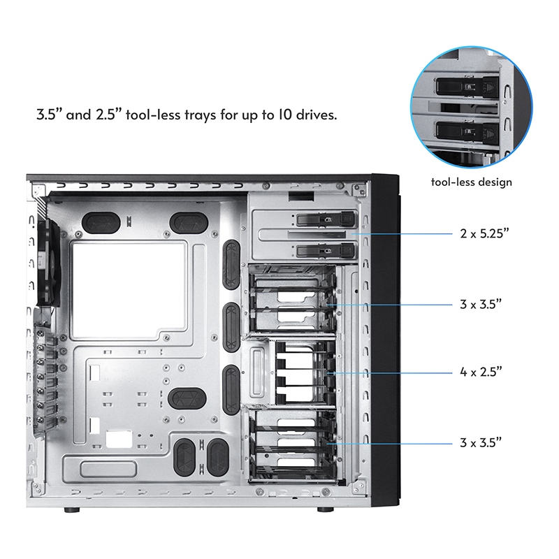 Корпус для ПК (системный блок) Chieftec UNI BW-01B-OP ATX, чёрный, без БП Корпус для ПК (системный блок) Chieftec UNI BW-01B-OP ATX, чёрный, без БП