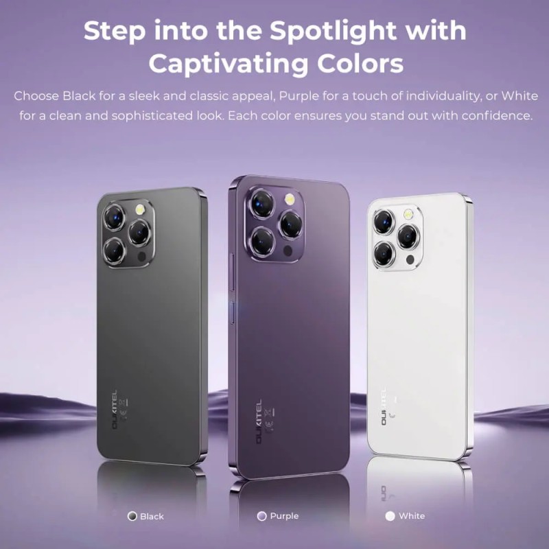 Смартфон (мобильный телефон) Oukitel P1 8 ГБ/256 ГБ, фиолетовый