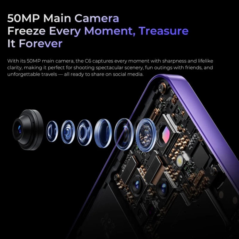 Смартфон (мобильный телефон) Oukitel C6 5G 12/512 ГБ, фиолетовый