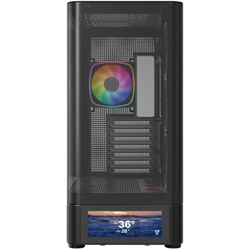 Корпус (компьютерный корпус) Modecom VOLCANO AQ500 ARGB MIDI FRONT LCD 6,2", чёрный, 4 вентилятора Корпус (компьютерный корпус) Modecom VOLCANO AQ500 ARGB MIDI FRONT LCD 6,2", чёрный, 4 вентилятора