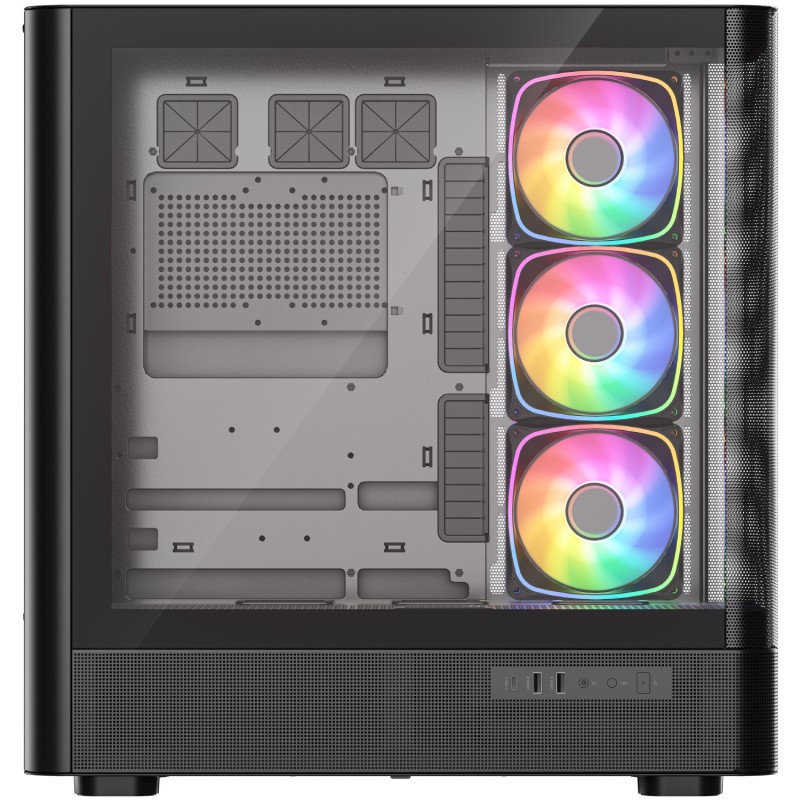 Корпус (компьютерный корпус) Modecom VOLCANO AQ500 ARGB MIDI FRONT LCD 6,2", чёрный, 4 вентилятора Корпус (компьютерный корпус) Modecom VOLCANO AQ500 ARGB MIDI FRONT LCD 6,2", чёрный, 4 вентилятора