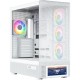 Корпус ПК (компьютерный корпус) Modecom VOLCANO AQ500 ARGB MIDI FRONT LCD 6,2″ белый, 4 вентилятора, без БП