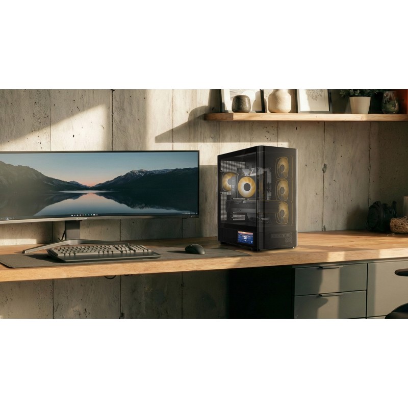 Корпус (компьютерный корпус) Modecom VOLCANO AQ400 ARGB LCD 6,2″, чёрный без БП Корпус (компьютерный корпус) Modecom VOLCANO AQ400 ARGB LCD 6,2″, чёрный без БП