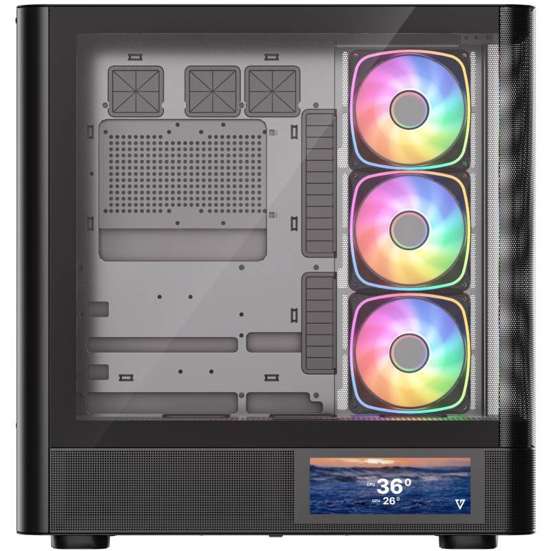 Корпус (компьютерный корпус) Modecom VOLCANO AQ400 ARGB LCD 6,2″, чёрный без БП Корпус (компьютерный корпус) Modecom VOLCANO AQ400 ARGB LCD 6,2″, чёрный без БП