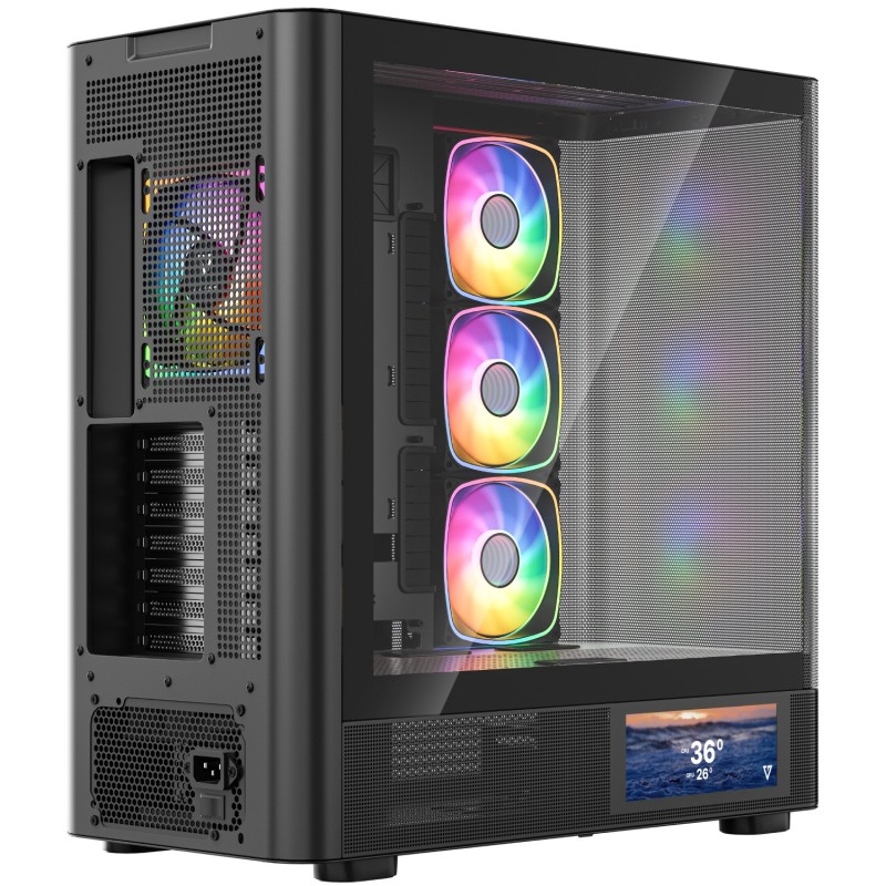 Корпус (компьютерный корпус) Modecom VOLCANO AQ400 ARGB LCD 6,2″, чёрный без БП Корпус (компьютерный корпус) Modecom VOLCANO AQ400 ARGB LCD 6,2″, чёрный без БП
