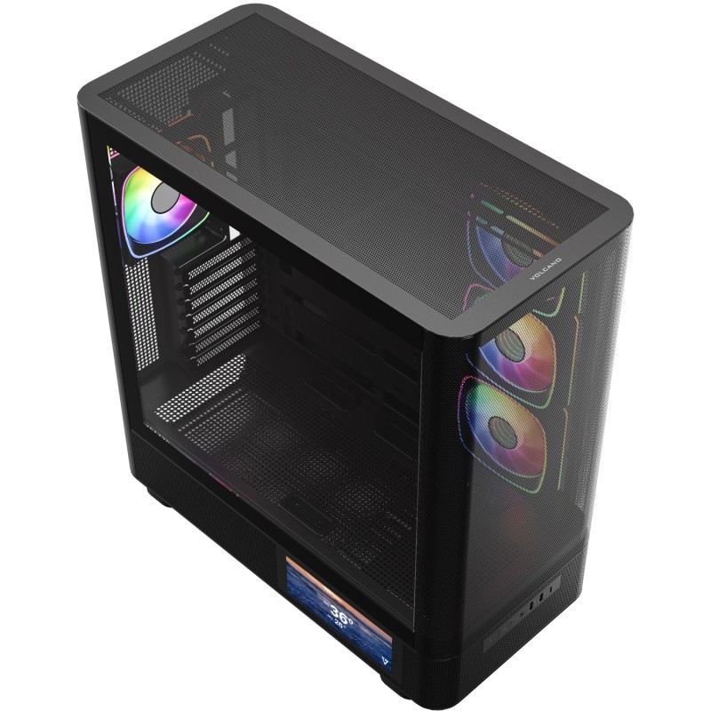 Корпус (компьютерный корпус) Modecom VOLCANO AQ400 ARGB LCD 6,2″, чёрный без БП Корпус (компьютерный корпус) Modecom VOLCANO AQ400 ARGB LCD 6,2″, чёрный без БП