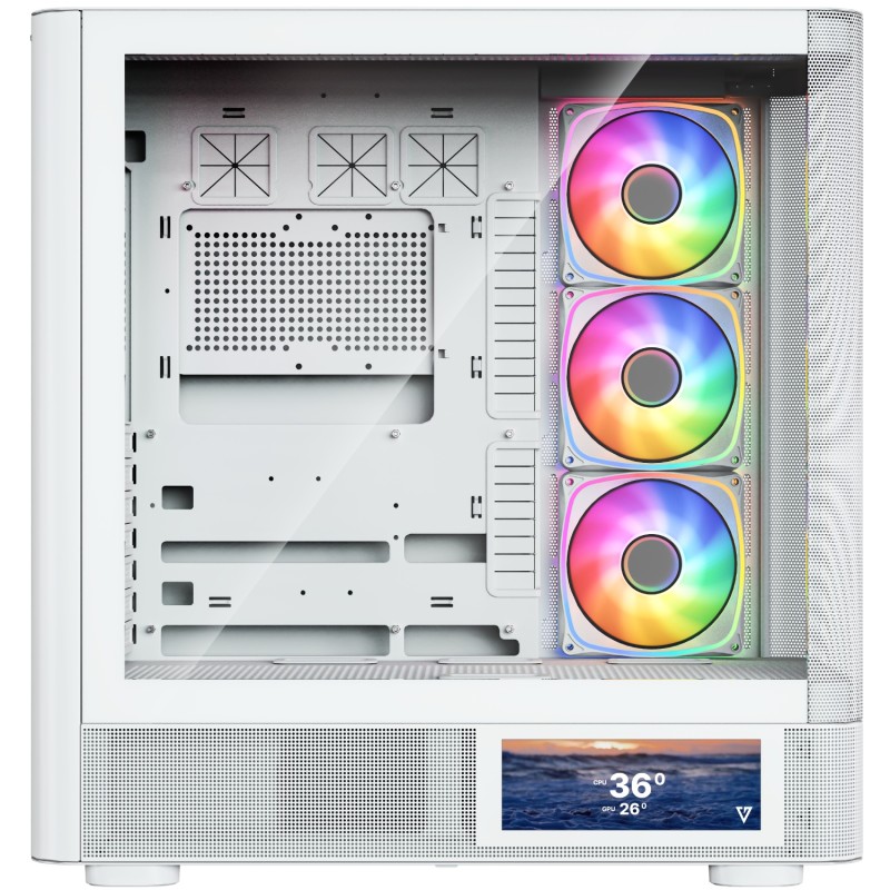 Корпус (компьютерный корпус) Modecom VOLCANO AQ400 ARGB белый с LCD 6,2" Корпус (компьютерный корпус) Modecom VOLCANO AQ400 ARGB белый с LCD 6,2"