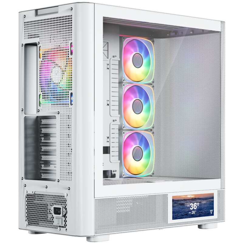 Корпус (компьютерный корпус) Modecom VOLCANO AQ400 ARGB белый с LCD 6,2" Корпус (компьютерный корпус) Modecom VOLCANO AQ400 ARGB белый с LCD 6,2"