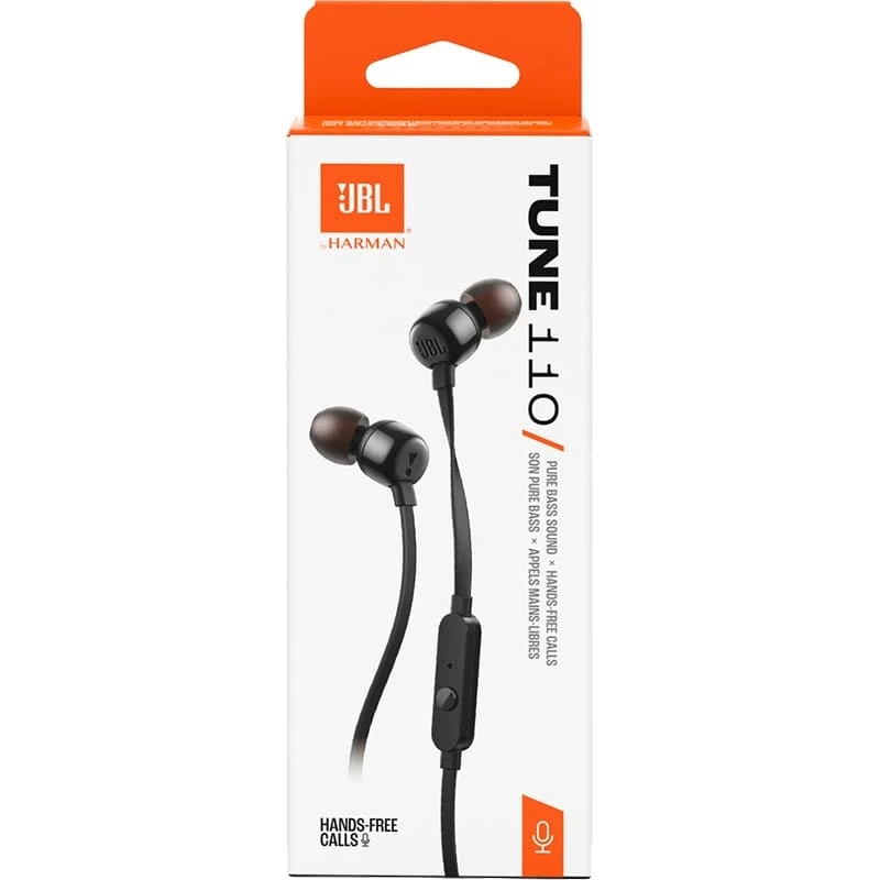 Навушники (вакуумні навушники) JBL T110 чорні Навушники (вакуумні навушники) JBL T110 чорні