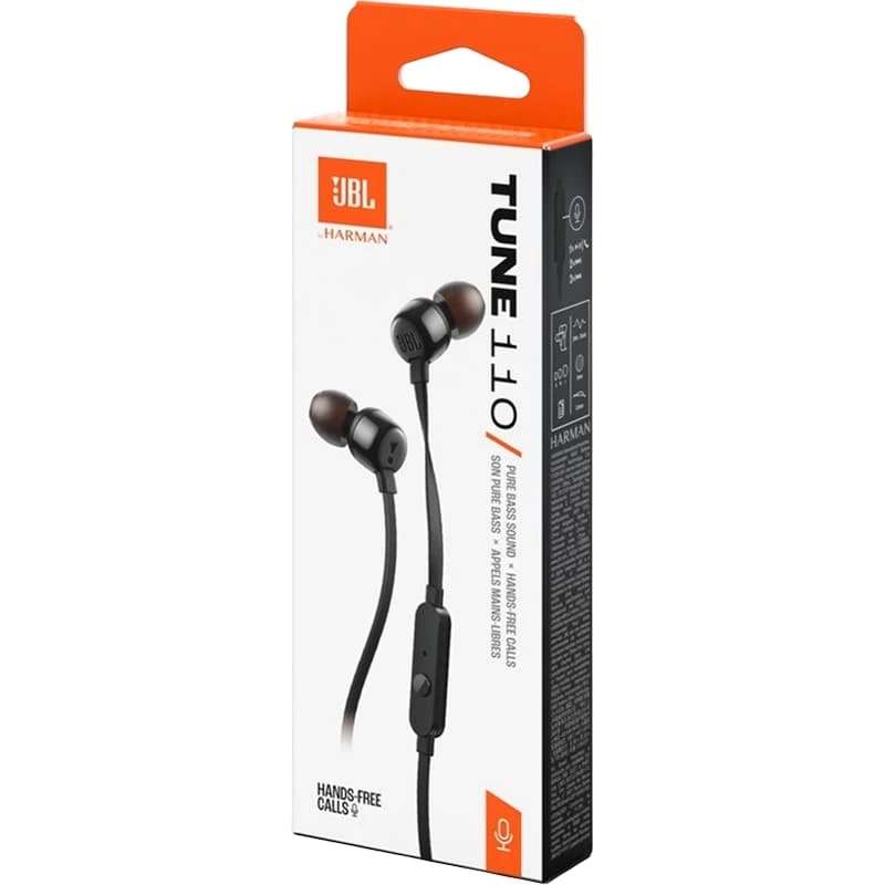 Навушники (вакуумні навушники) JBL T110 чорні Навушники (вакуумні навушники) JBL T110 чорні
