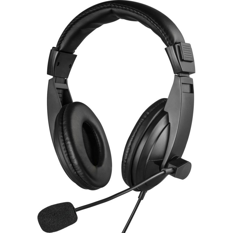 Гарнитура (наушники с микрофоном) Sandberg Saver MiniJack Headset Large чёрная, 3,5 мм