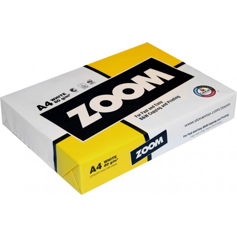 Офісний папір (папір для друку) ZOOM A4 500 аркушів, 80 г/м²
