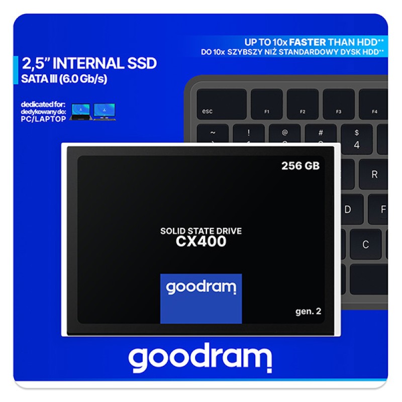 SSD-накопитель (твердотельный диск) GoodRAM CX400 256 ГБ SATA III