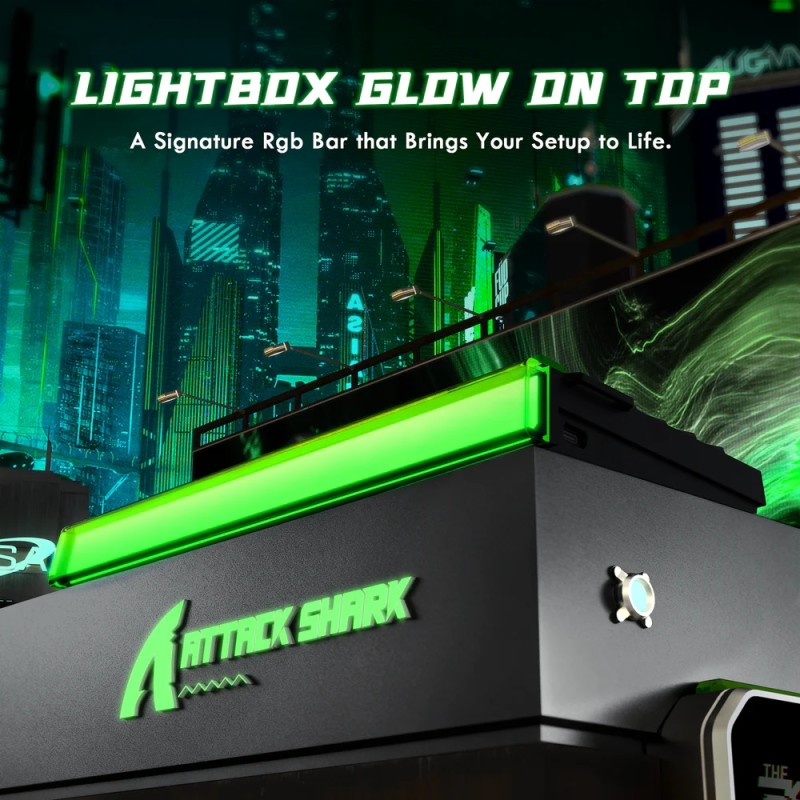 Клавіатура ігрова магнітна Attack Shark R85 HE 79кл. RGB, USB-C, Magnetic Switch Green Клавіатура ігрова магнітна Attack Shark R85 HE 79кл. RGB, USB-C, Magnetic Switch Green