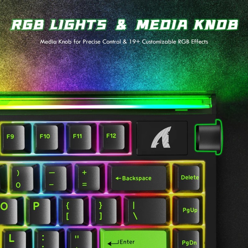 Клавіатура ігрова магнітна Attack Shark R85 HE 79кл. RGB, USB-C, Magnetic Switch Green Клавіатура ігрова магнітна Attack Shark R85 HE 79кл. RGB, USB-C, Magnetic Switch Green
