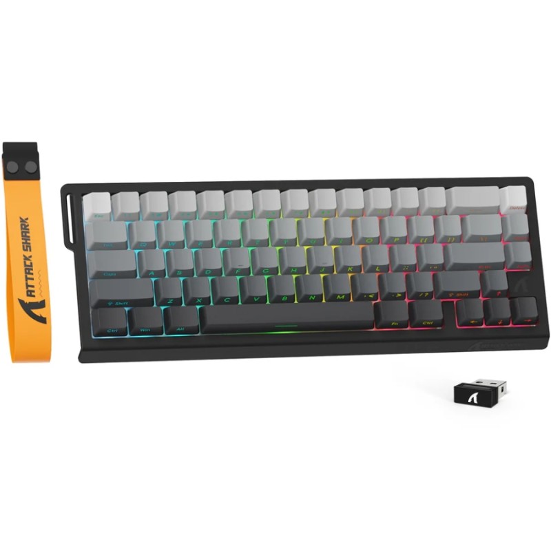 Клавіатура ігрова магнітна Attack Shark X68 Pro HE 66кл. RGB, Wireless, Moonlit Night Клавіатура ігрова магнітна Attack Shark X68 Pro HE 66кл. RGB, Wireless, Moonlit Night