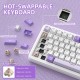 Клавіатура ігрова механічна Attack Shark X85PRO 82кл. RGB, Wireless, Lavender Клавіатура ігрова механічна Attack Shark X85PRO 82кл. RGB, Wireless, Lavender