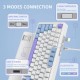 Клавіатура ігрова механічна Attack Shark X85 82кл.RGB,Wireless,White Jade перемикачі,Starlight White Клавіатура ігрова механічна Attack Shark X85 82кл.RGB,Wireless,White Jade перемикачі,Starlight White