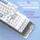 Клавіатура ігрова механічна Attack Shark X85 82кл.RGB,Wireless,White Jade перемикачі,Starlight White Клавіатура ігрова механічна Attack Shark X85 82кл.RGB,Wireless,White Jade перемикачі,Starlight White