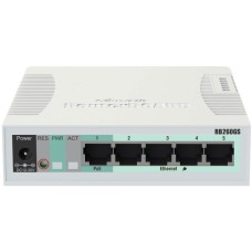 Коммутатор (сетевой свитч) Mikrotik RB260GS 5 Gigabit-портов и SFP