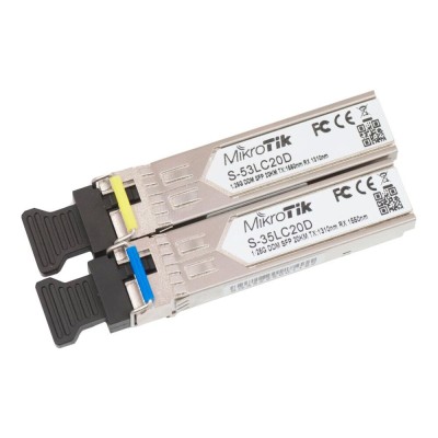 SFP-трансівер (оптичний модуль) MikroTik S-3553LC20D 1,25 Гбіт/с, 20 км