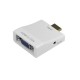 Переходник HDMI на VGA (адаптер) China с аудиоинтерфейсом, белый