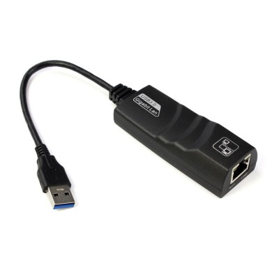 Адаптер USB 3.0 — Ethernet (перехідник USB на RJ-45) China Realtek RTL 1000 Мбіт/с чорний