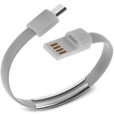 Кабель micro USB (кабель USB 2.0) China RTL 0,2 м, сірий
