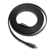 Кабель HDMI (видеокабель) China 1,5 м, плоский, чёрный, 4K 60Hz