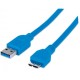 Кабель USB 3.0 (USB-кабель) Intracom Manhattan 1 м, синій