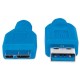 Кабель USB 3.0 (USB-кабель) Intracom Manhattan 1 м, синій
