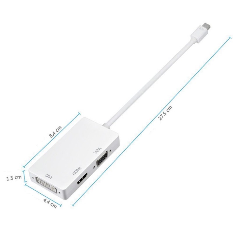 Перехідник mini DisplayPort (адаптер) China HDMI/VGA/DVI, FHD 1080p Перехідник mini DisplayPort (адаптер) China HDMI/VGA/DVI, FHD 1080p