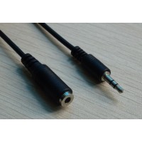 Кабель AUX (аудиокабель) China OEM TRS M/F 1,5 м чёрный