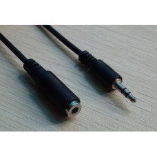 Кабель AUX (аудіокабель) China OEM TRS M/F 1,5 м чорний