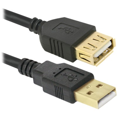 Кабель-подовжувач USB (подовжувач USB) Defender 02-06PRO 1,8 м чорний