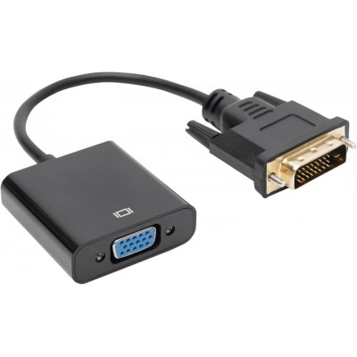 Перехідник DVI—VGA (адаптер) China DVI 25M—VGA 15F HDTV 1080p