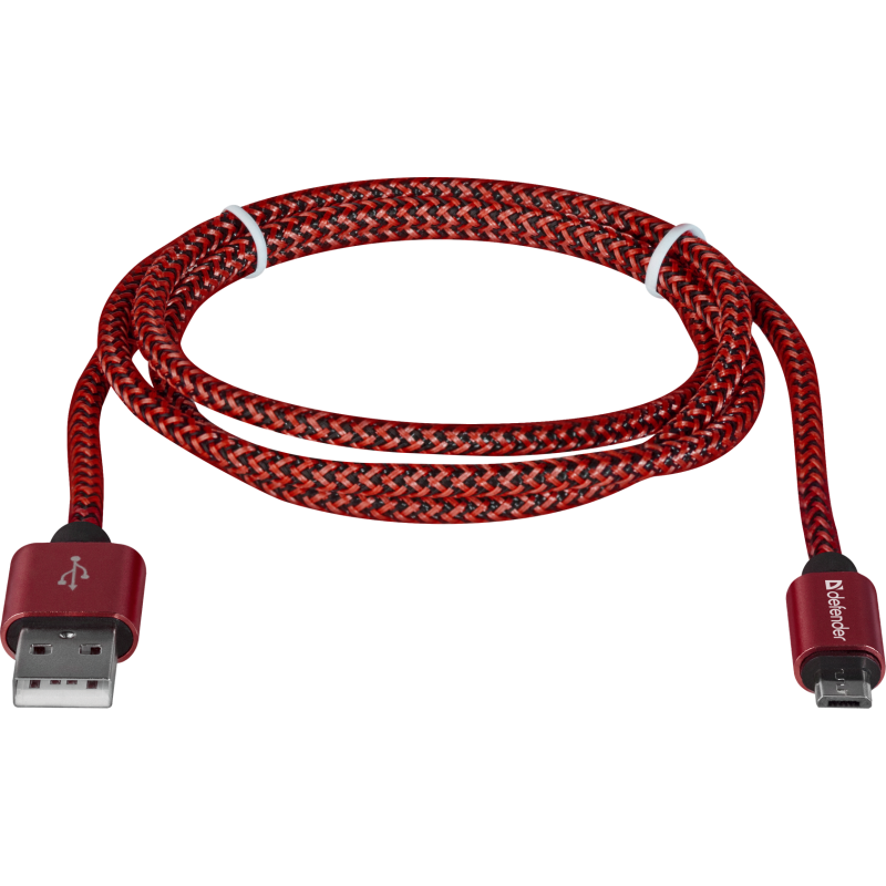 Кабель USB (USB-кабель) Defender 08-03T PRO, 1 м, червоний