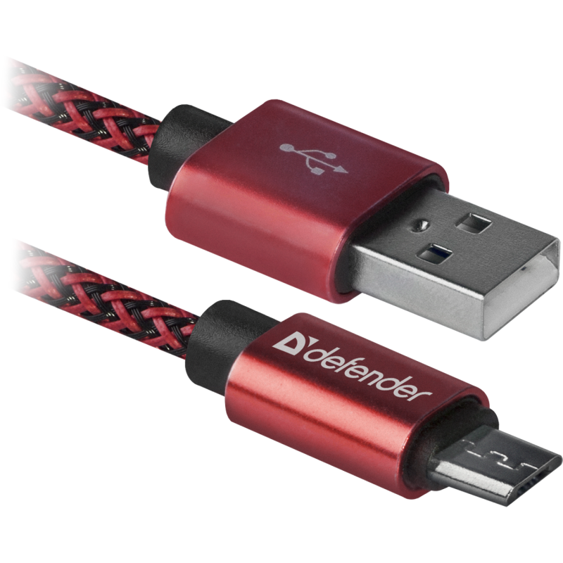 Кабель USB (USB-кабель) Defender 08-03T PRO, 1 м, червоний