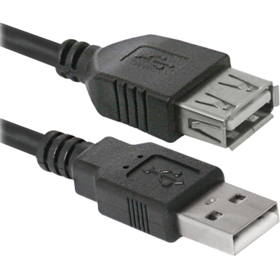Кабель-подовжувач USB (подовжувач USB) Defender 02-10 3 м, чорний