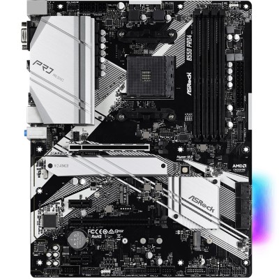 Материнська плата (системна плата) ASRock B550 Pro4 ATX, Socket AM4, 4×DDR4