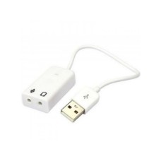 Звукова карта USB (аудіоадаптер) China C-Media Virtual 7.1, біла