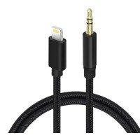 Кабель AUX (аудіокабель) China Lightning - TRS Audio M/M 1 м чорний Кабель AUX (аудіокабель) China Lightning - TRS Audio M/M 1 м чорний