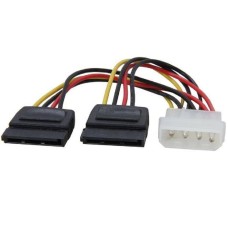 Кабель живлення (силовий кабель) China Molex 4 pin — 2 x SATA power Female