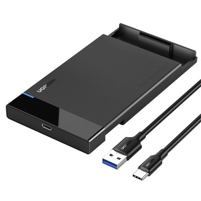 Зовнішня кишеня (бокс) Ugreen US221 для 2.5" HDD/SSD, USB 3.1, чорна