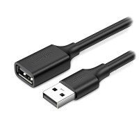 Кабель-подовжувач USB (USB-кабель-подовжувач) UGREEN US103 3 м, чорний Кабель-подовжувач USB (USB-кабель-подовжувач) UGREEN US103 3 м, чорний