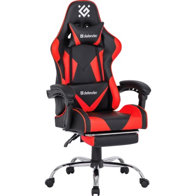 Ігрове крісло (крісло для геймерів) Defender Pilot 60 мм, Black/Red