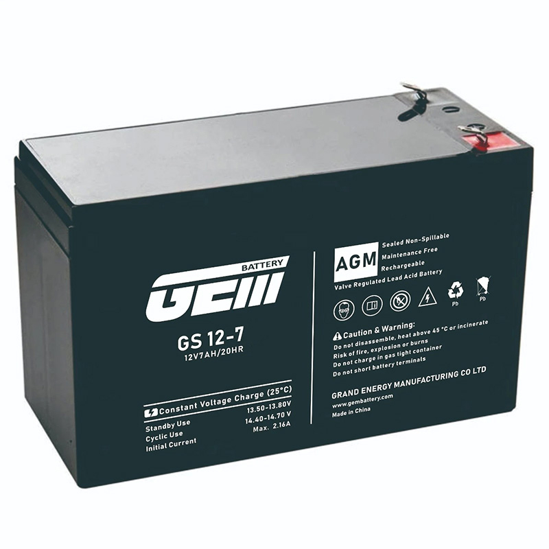 Акумулятор для ДБЖ (акумуляторна батарея) GEM Battery GS 12-7 AGM 12 В 7 А·год