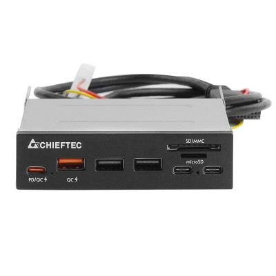 Внутрішній USB картрідер (кардрідер) Chieftec CRD-908H 8 слотів, чорний