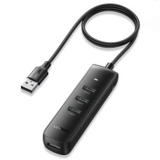 USB-хаб (розгалужувач USB) UGREEN CM416 4 порти, активний, кабель 1 м, чорний